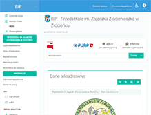 Tablet Screenshot of bip.przedszkole.zlocieniec.pl